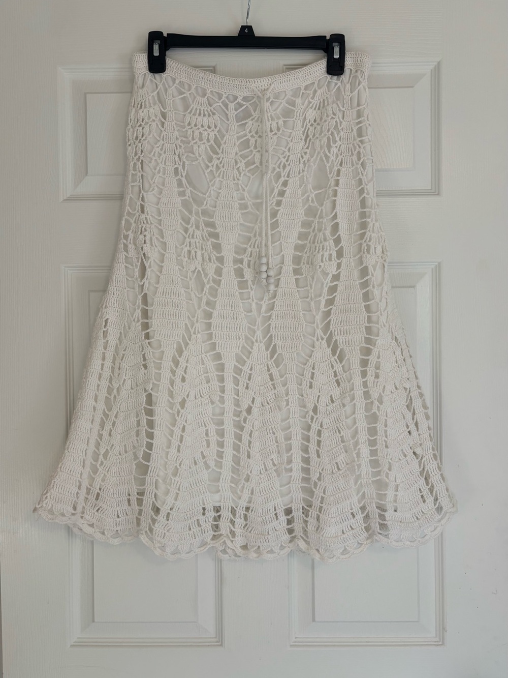 Studio JPR White Crochet A-Line Skirt
